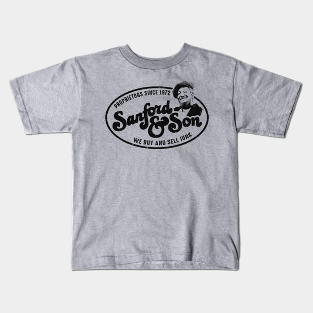 Sanford and Son Worn Logo Lights Kids T-Shirt by Alema Art